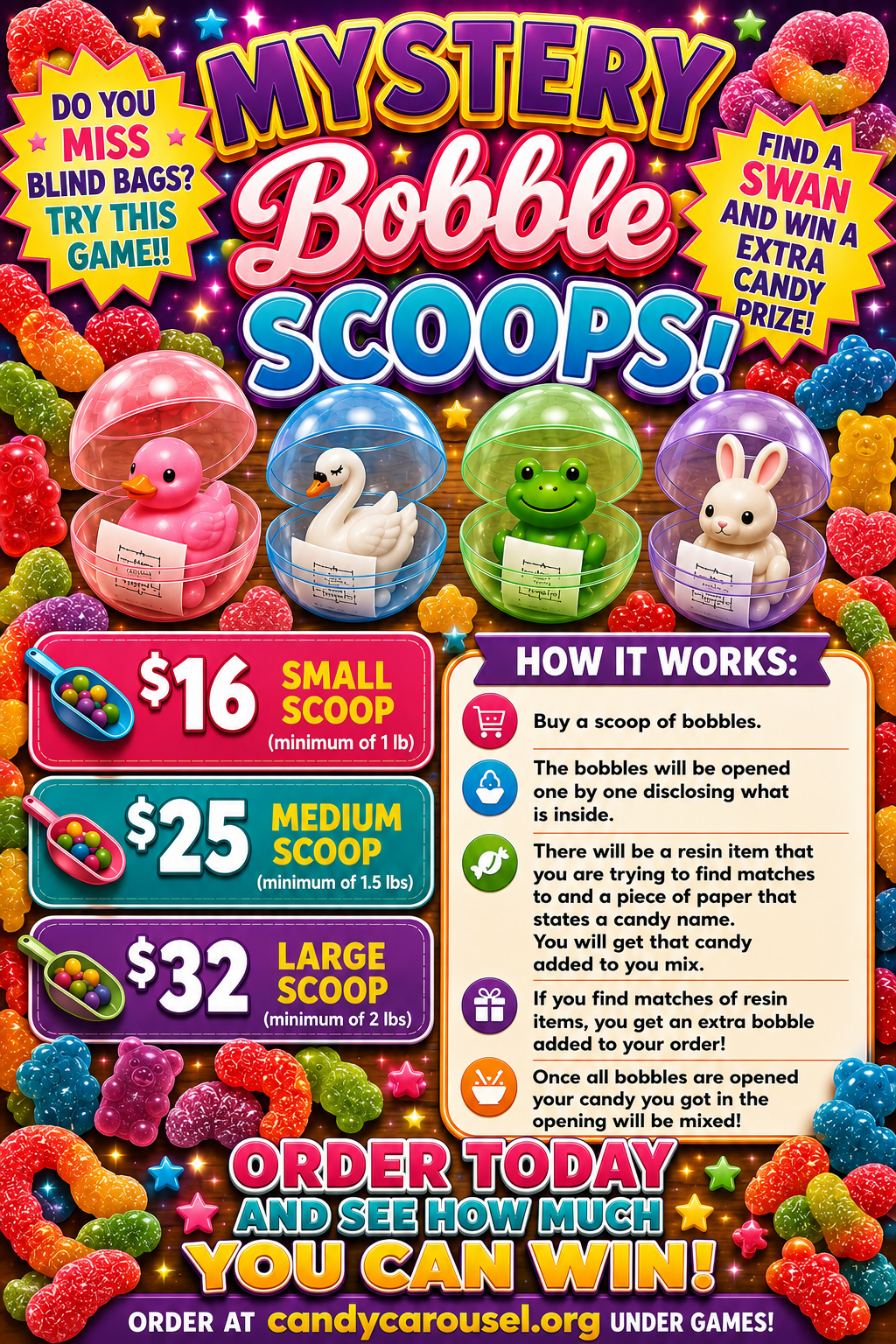 MYSTERY BOBBLE SCOOPS GAME!!