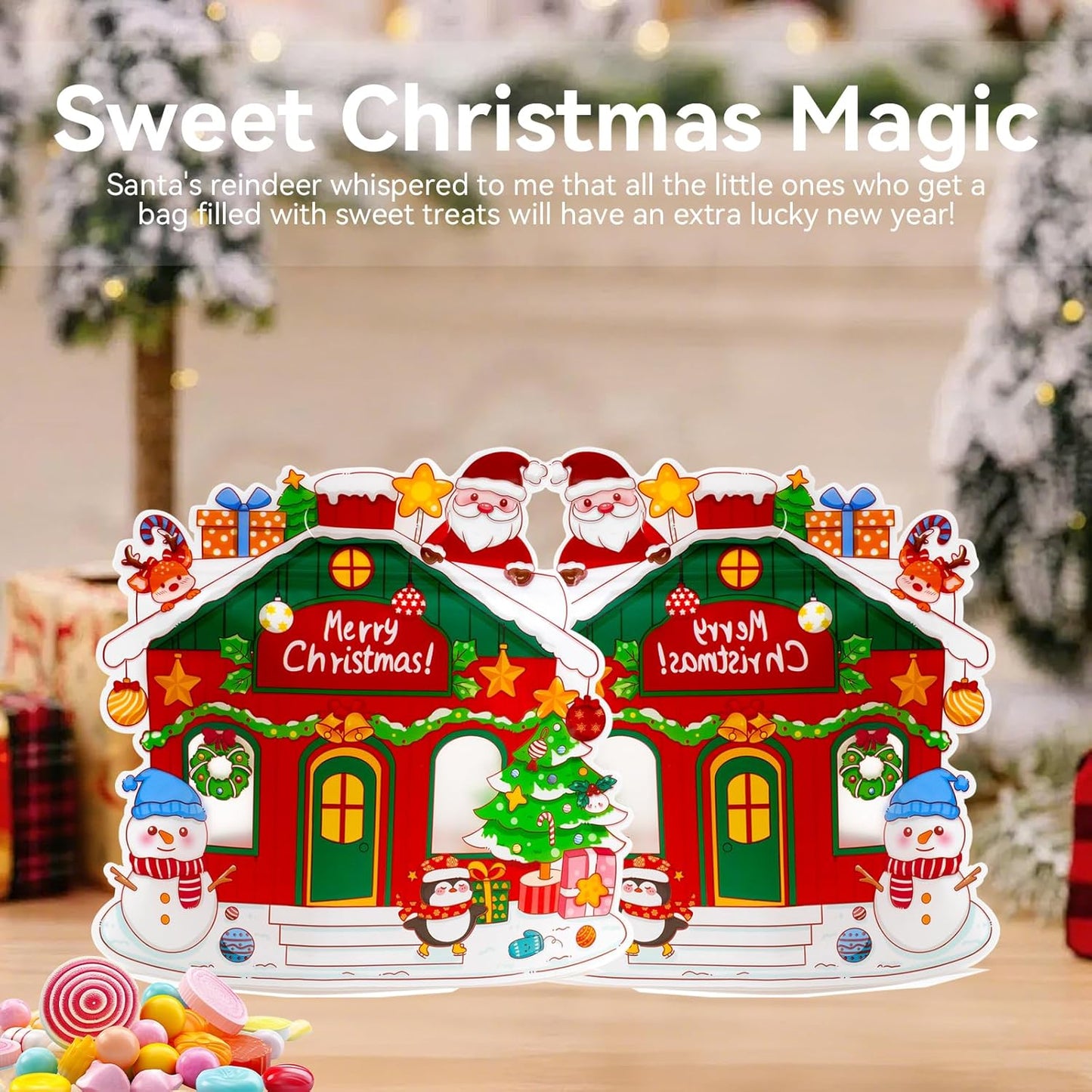 1 lb CHOCOLATE Christmas House Bag