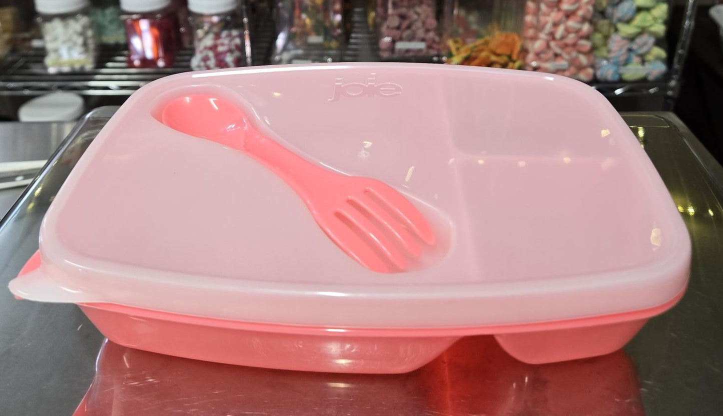 1 lb Pink Bento Box with Spork