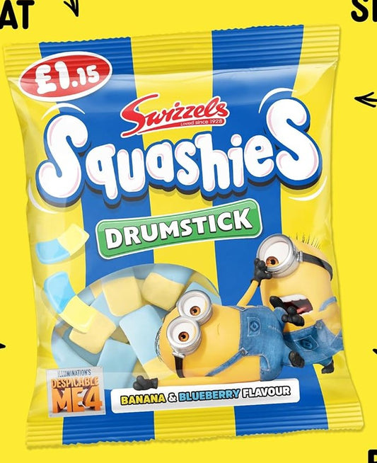 Swizzels Squashies Drumsticks-Banana & Blueberry (Gluten Free)