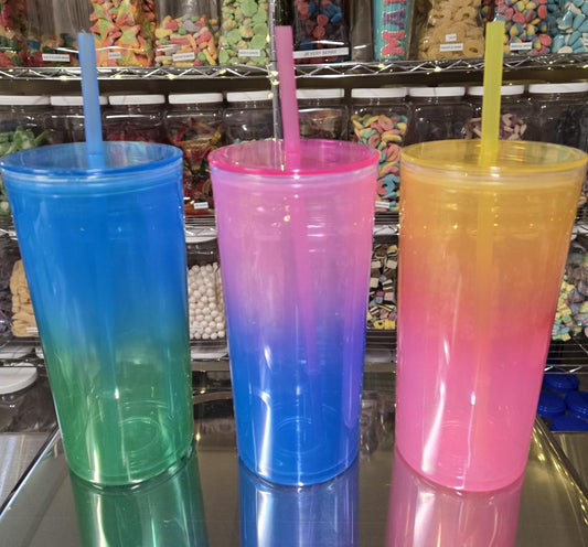 1 LB Gummy Tumbler with Straw Topper