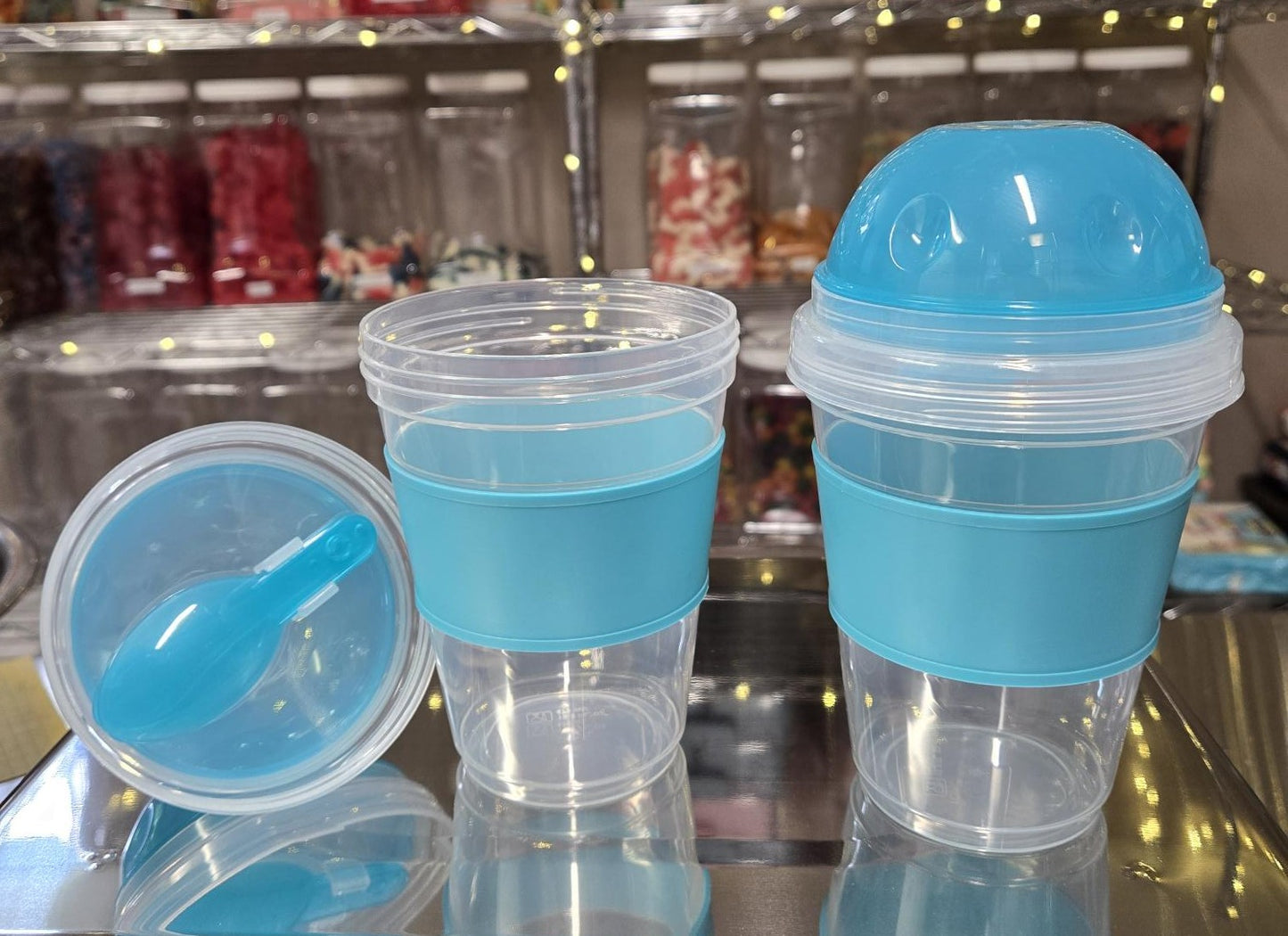Yogurt/Snack Cups with Folded Spoon
