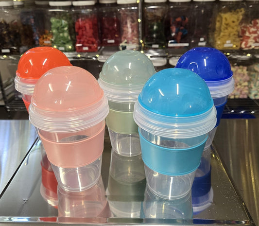 Yogurt/Snack Cups with Folded Spoon
