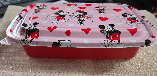 1 lb CHOCOLATE Mickey & Minnie Valentines Day Reusable Container