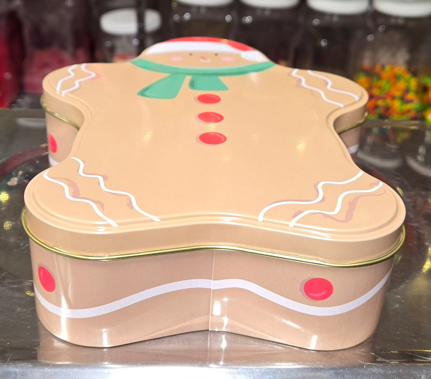 1 lb GUMMY SMALL Gingerbread Man TIN!
