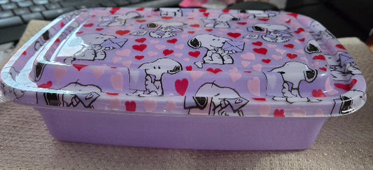 1 lb CHOCOLATE Snoopy Valentines Day Reusable Container