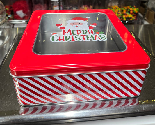 3 lb COMBO Chocolate and Gummy Santa Merry Christmas TIN!