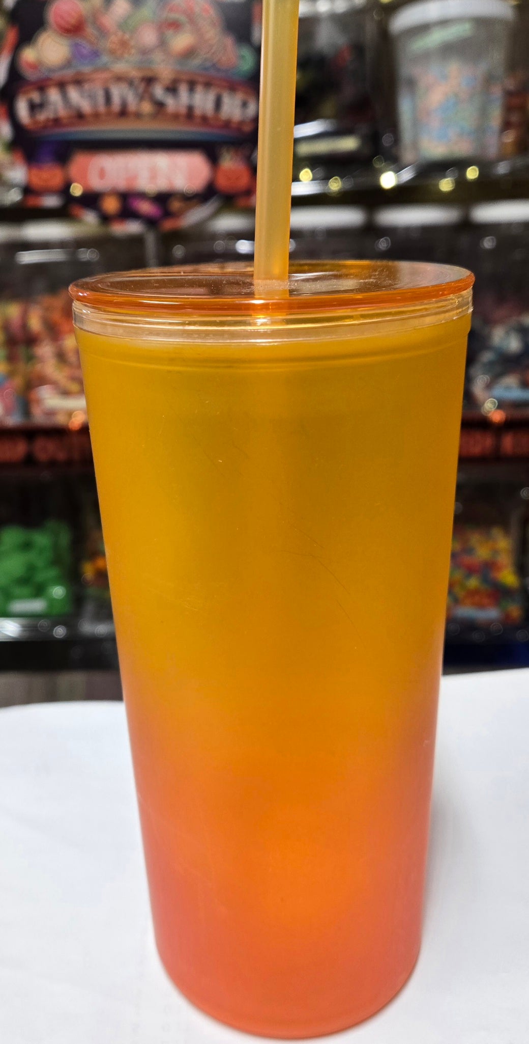 1 LB Gummy Tumbler with Straw Topper