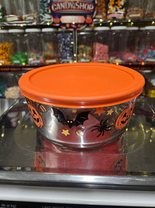 2 lb Halloween Anchor Glass Bowl with Lid