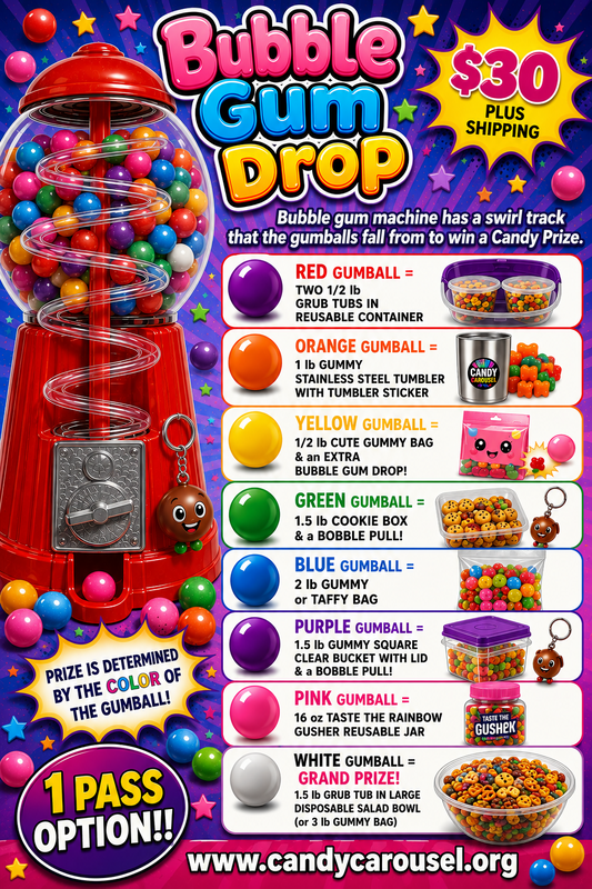 $30 GUMMY Bubble Gum Drop Game!