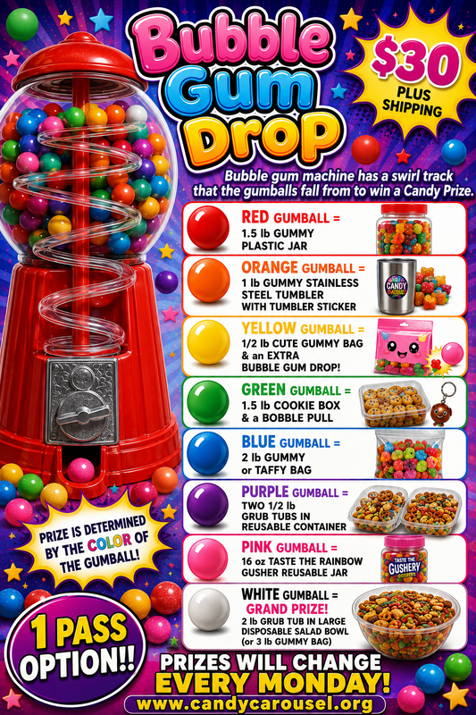 $30 GUMMY Bubble Gum Drop Game!