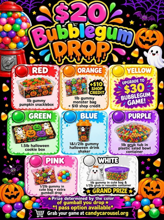 $20 GUMMY Bubble Gum Drop Game! UPDATED 9/25