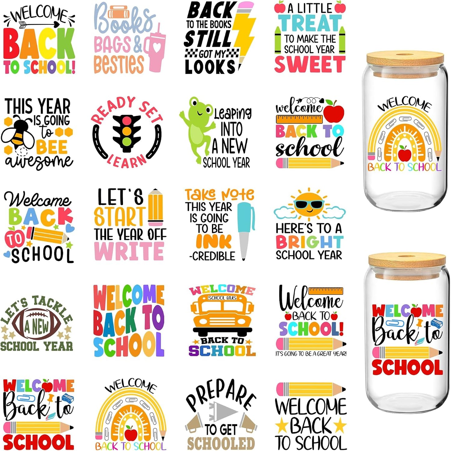 1.5 LB Bucket with Handle and Choice of Many Stickers