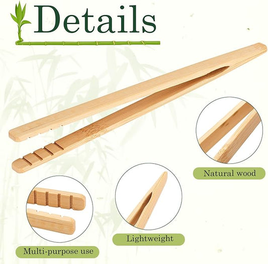 Bamboo Tongs 7"