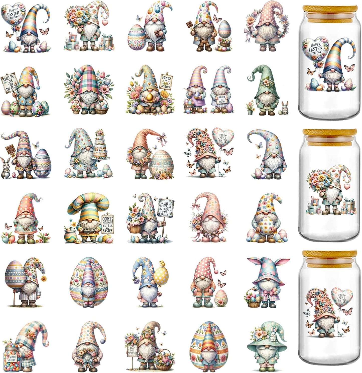 1.5 lb CHOCOLATE Easter Teal Reusable Container with Tumbler Sticker