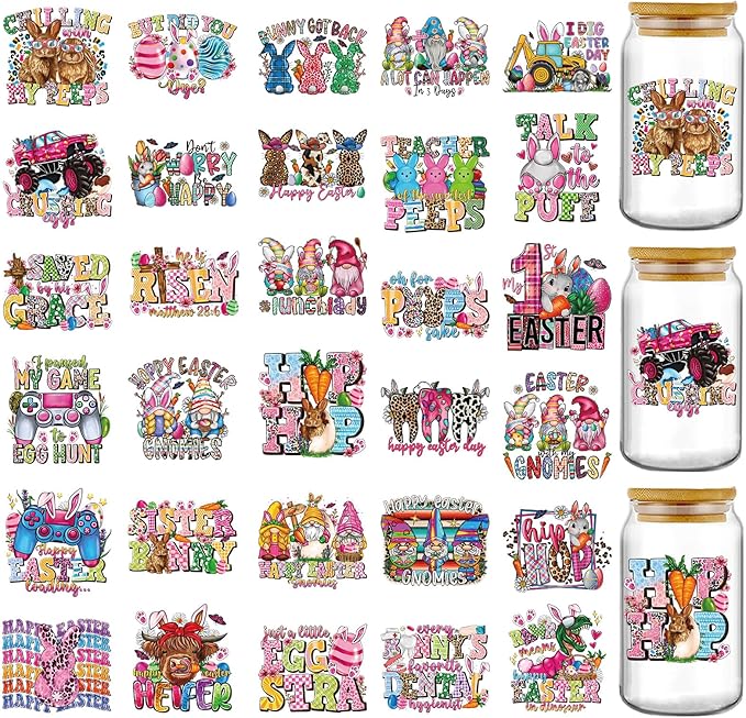 1.5 lb CHOCOLATE Easter Teal Reusable Container with Tumbler Sticker