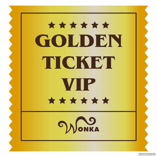 WILLY WONKA 1 YEAR ANNIVERSARY PARTY GOLDEN TICKET GIFT BAG GRAB