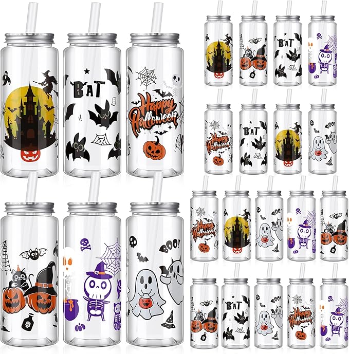 1/2 LB SUGAR FREE Halloween Cup with Lid and Straw