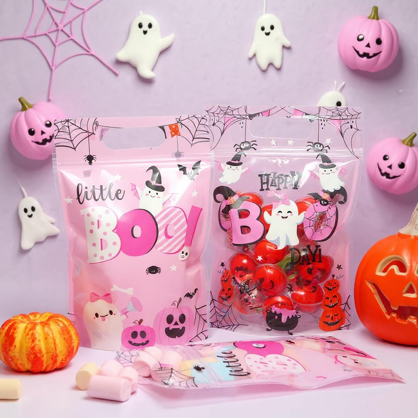 12 oz GUMMY Pink Little BOO Halloween BAG
