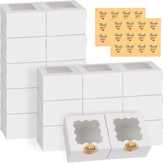 3/4 lb Medium White Cookie Box with Window