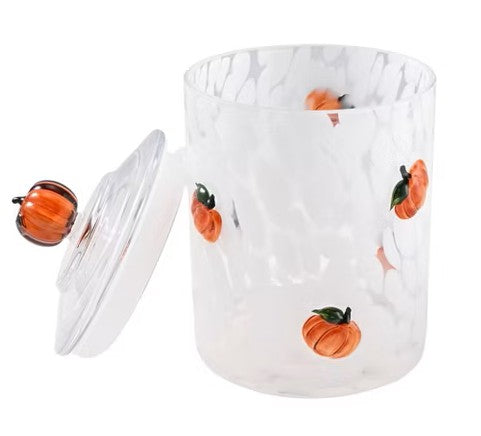 1.5 lb GUMMY Halloween Pumpkin Glass Jar
