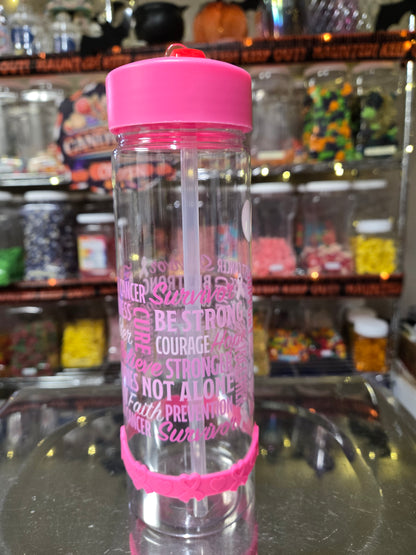 1 lb Breast Cancer Awareness Water Bottle with Donation to Breast Cancer Association!
