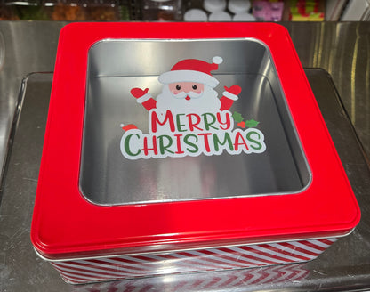 3 lb COMBO Chocolate and Gummy Santa Merry Christmas TIN!