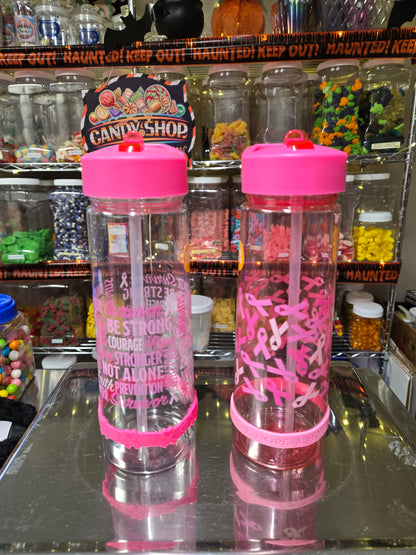1 lb Breast Cancer Awareness Water Bottle with Donation to Breast Cancer Association!
