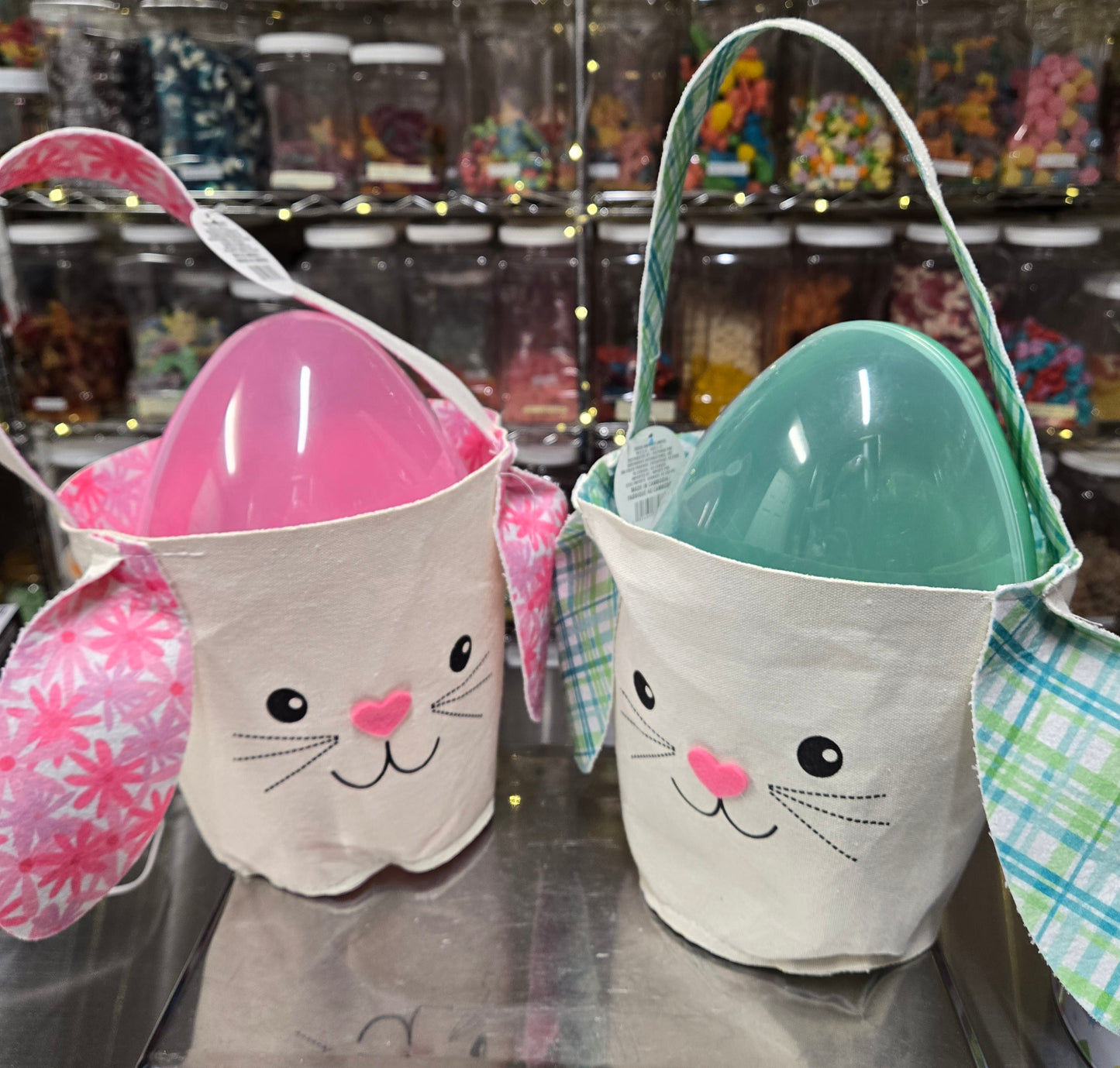 3 lb GUMMY Large Easter Egg With Fabric Bunny Bag!