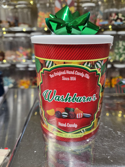 15.5 oz Old Fashion Hard Candies Container-Washburn's