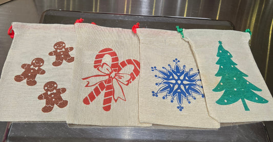 1/4 lb GUMMY Stocking Stuffer Burlap Bag