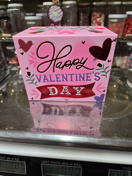 1 lb CHOCOLATE Pink Happy Valentines Day BOX