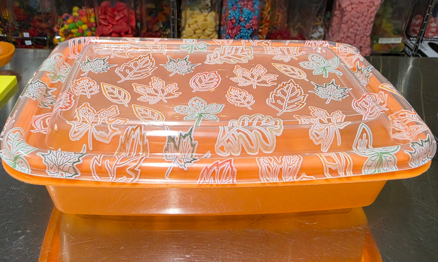 1/2 lb GRUB Fall LEAVES Reusable Container