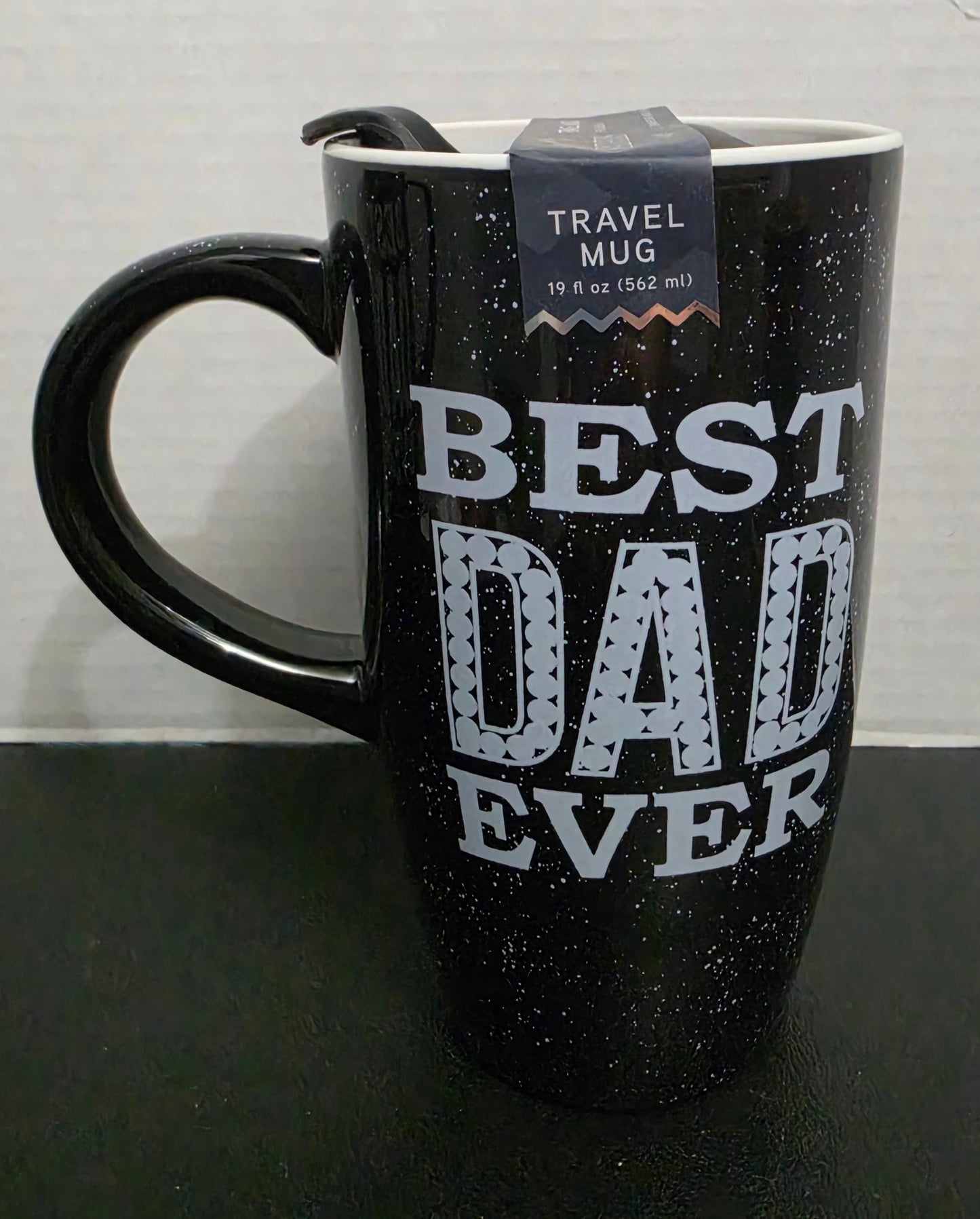 1 lb GUMMY Father's Day TRAVEL Mug with Lid 19 oz-Black