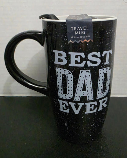 1 lb GUMMY Father's Day TRAVEL Mug with Lid 19 oz-Black