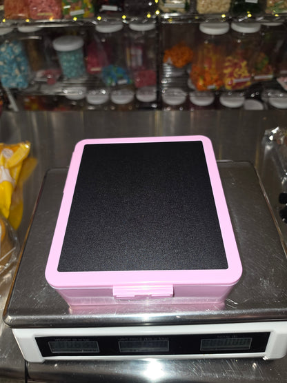 1.25 lb COMBO Pink Chalkboard Bento Lunch Box with Markers