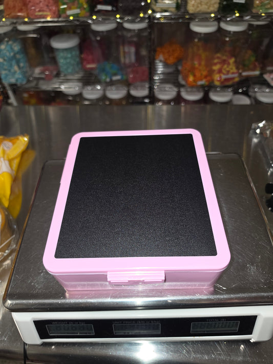 1.25 lb COMBO Pink Chalkboard Bento Lunch Box with Markers