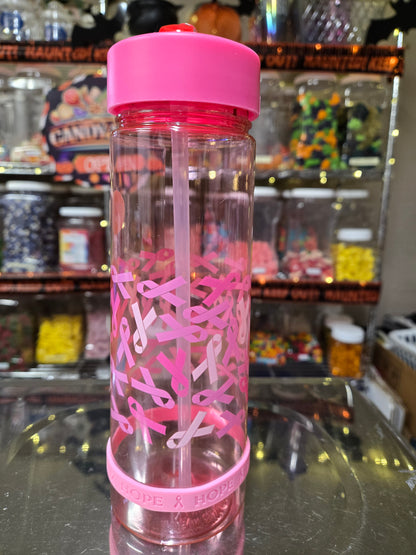 1 lb Breast Cancer Awareness Water Bottle with Donation to Breast Cancer Association!