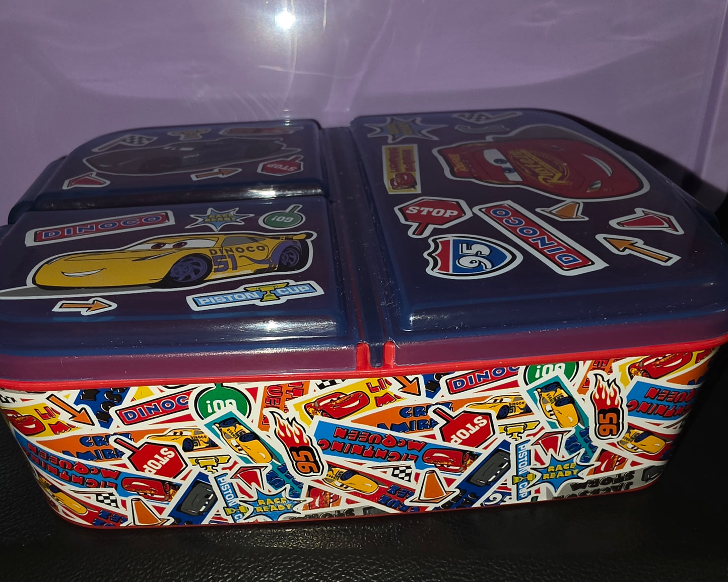 1 lb Gummy Lightning McQueen Kids Bento Box