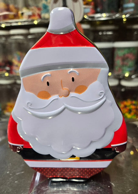 1 lb CHOCOLATE LARGE Santa OR Penguin Tin Containers