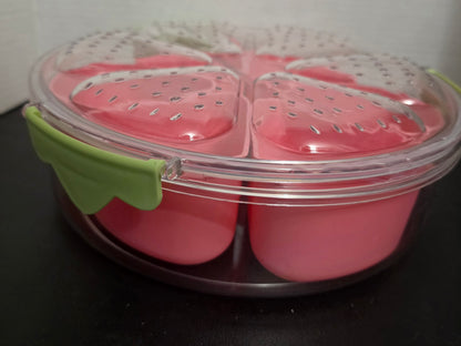 4 LB Round PINK STRAWBERRY Wedge Snackle Box