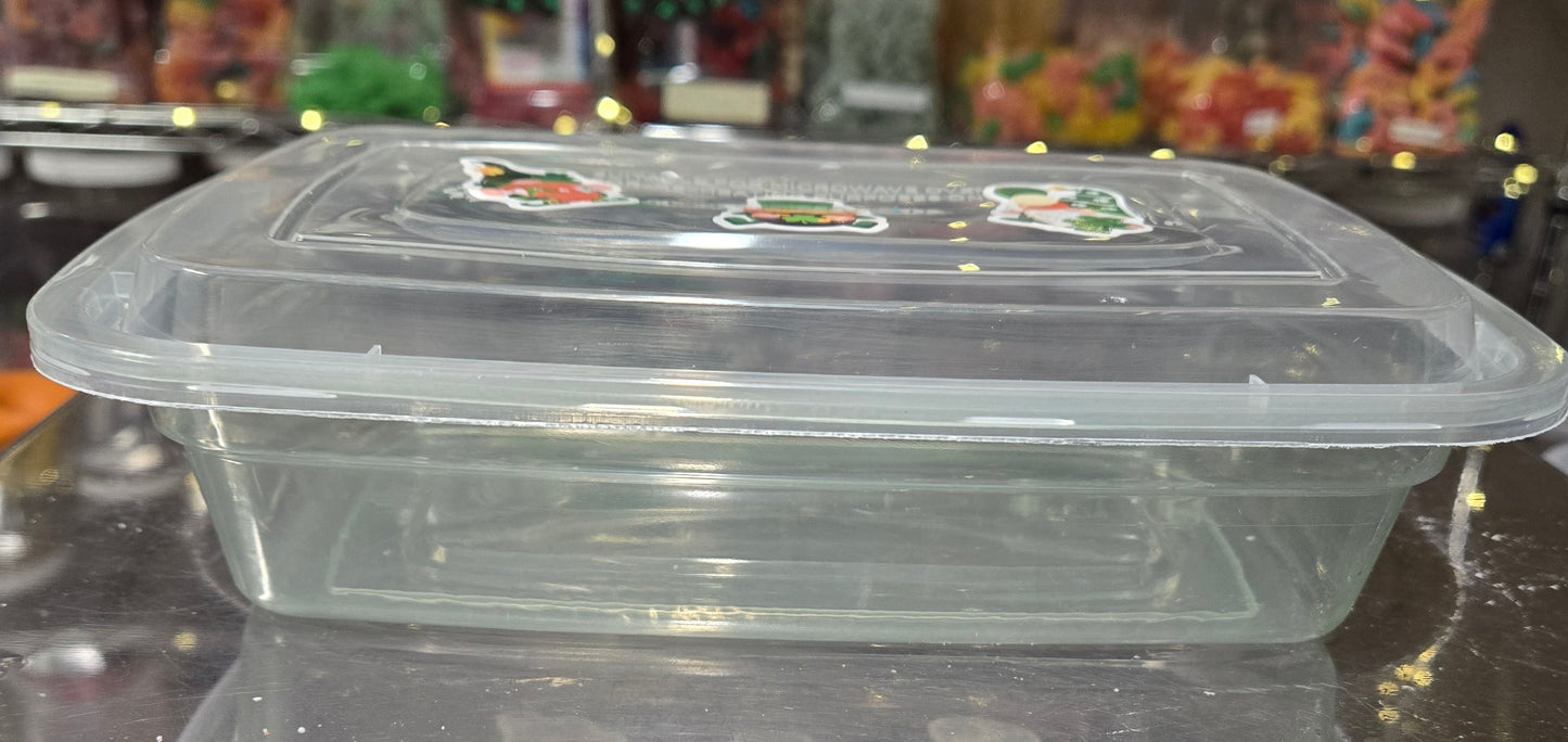 1 lb CHOCOLATE Reusable Container with Sticker