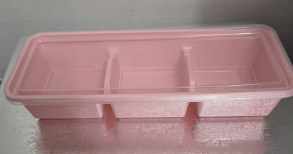 12 oz Gummy-3 Slot Reusable Snack Containers-3 Colors