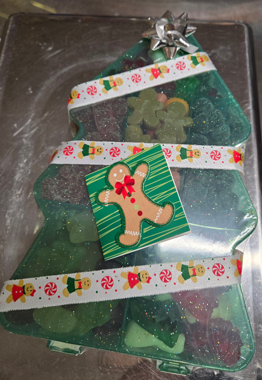 1 lb GUMMY Mini Green Christmas Tree Snacklebox