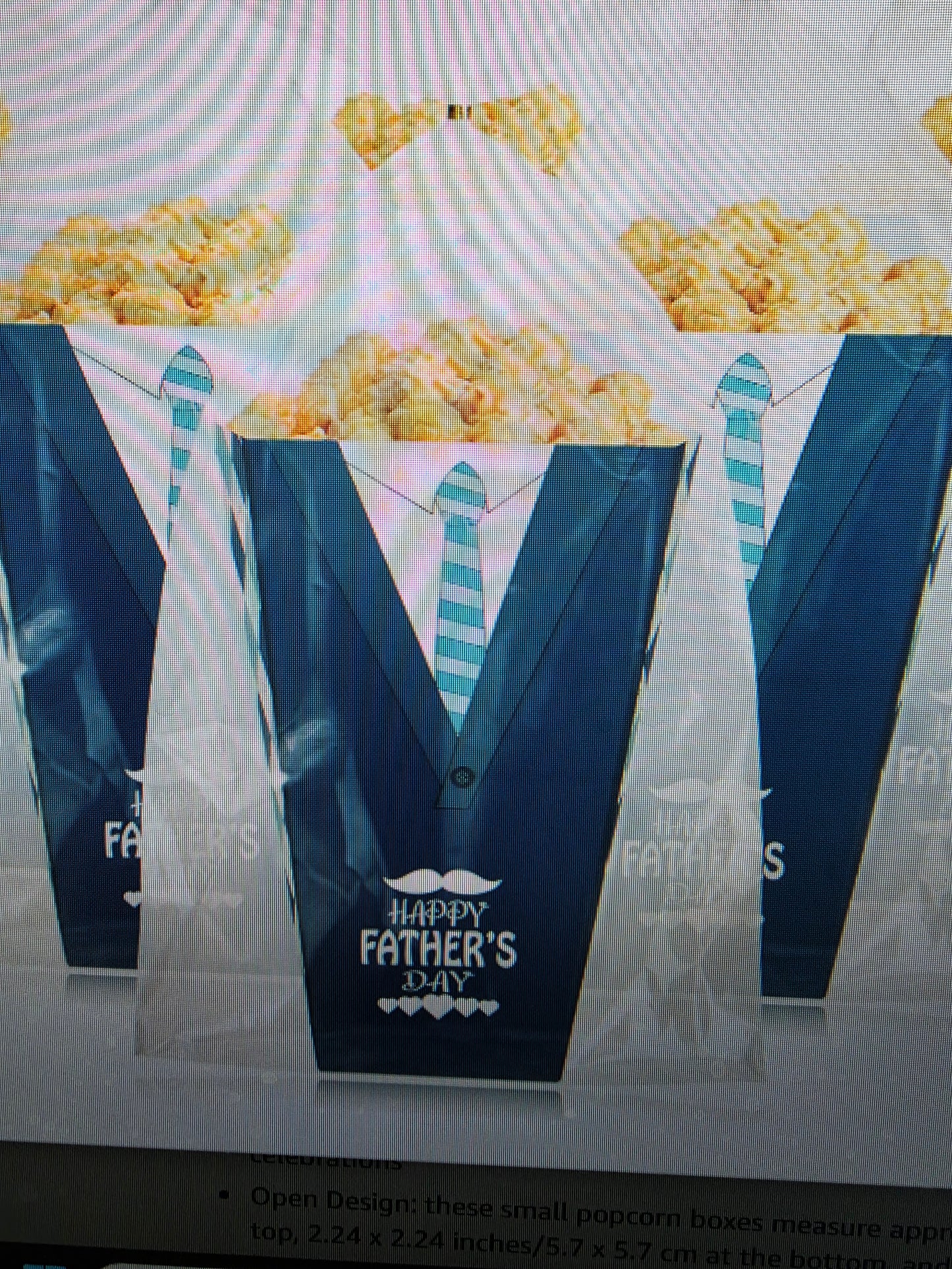 1 LB GUMMY Father's Day Tie Popcorn Box-Wrapped with Tongs