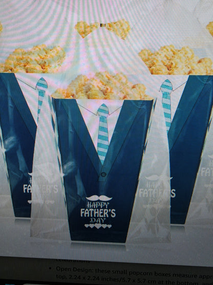1 LB GUMMY Father's Day Tie Popcorn Box-Wrapped with Tongs